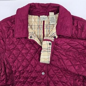 L.L. Bean Women's Quilted Jacket Deep Pink Sz L